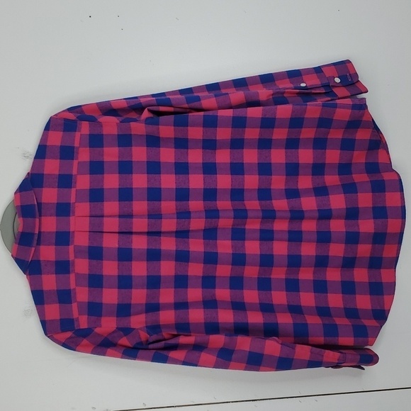 Vineyard Vines Relaxed Carmel Buffalo Check Performance Flannel Womens 4 Cotton - Picture 7 of 10